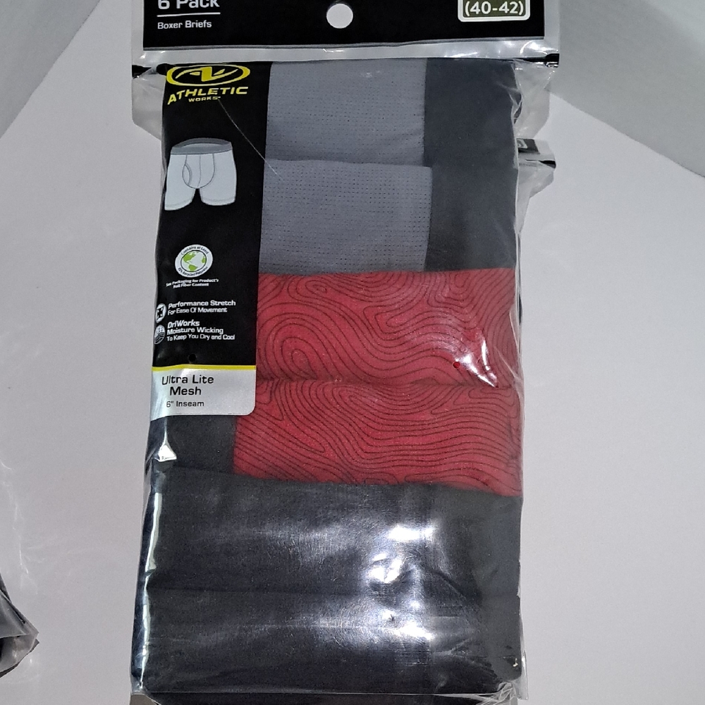 Athletic Mens Boxer Pack Of 6.